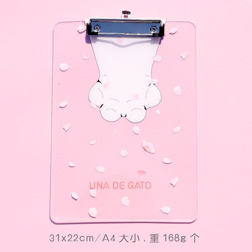 Rowboe søt skrivesaker kawaii mappe  a4 tavle mappe kontorrekvisita pad skrivesaker akryl skrivetavle kawaii rekvisita: Kirsebærblomst