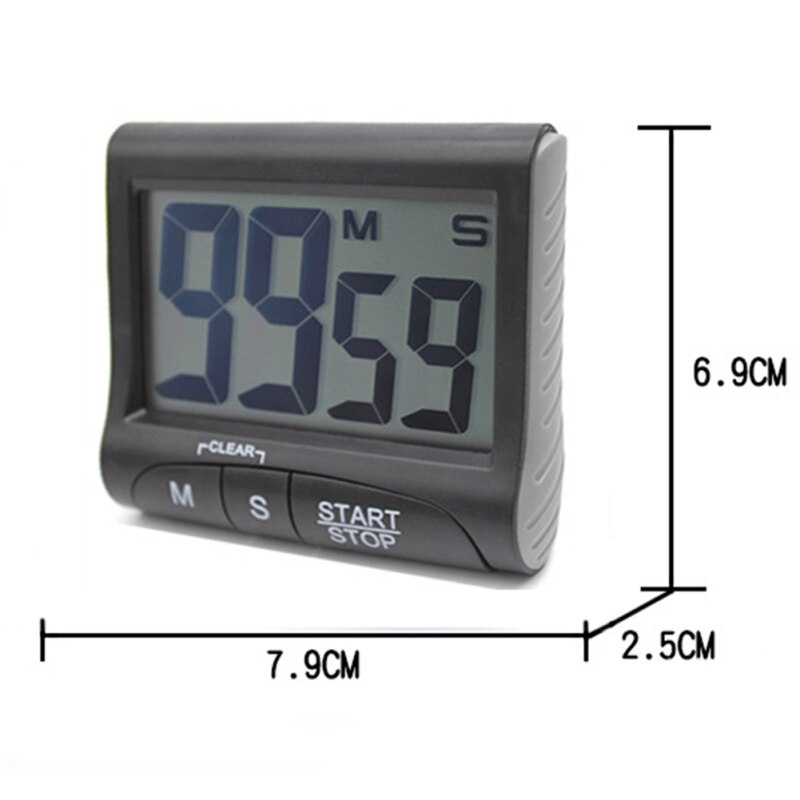 Household Kitchen Timer Digital Countdown Up Timer Cooking Timer Stop Watch Clock Home Large Display Minutes