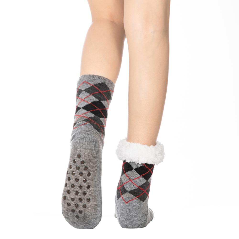 FRALOSHA Nowy4para długi piętro skarpetki męskie domu pantofel męskie zimowe ciepłe rozmyte antypoślizgowe pantofel skarpetki świąteczne