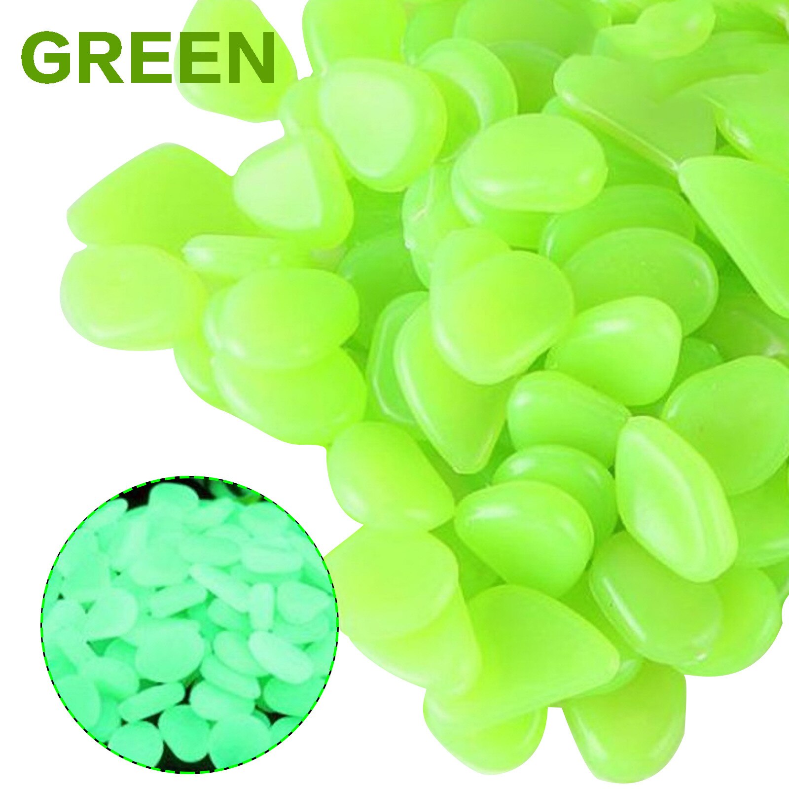 Aquarium Luminous Stone Garden Decoration Glow In The Dark Pebbles Luminous Stones Rocks 50pcs Aquariums Decor Garden Decoration