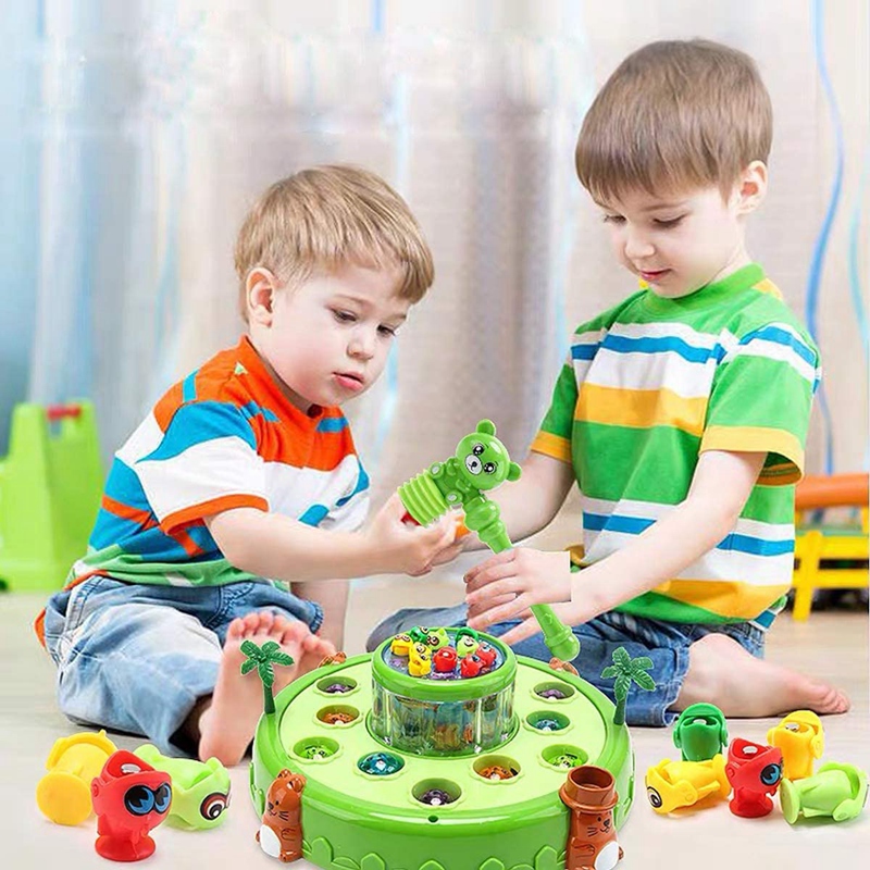 2 in 1 Interaktive Schlag ein Maulwurf Spiel &Ampere; Magnetischen Angeln Spielzeug für Kleinkinder-Lernen FrüHenne Entwicklungs Spielzeug-spaß