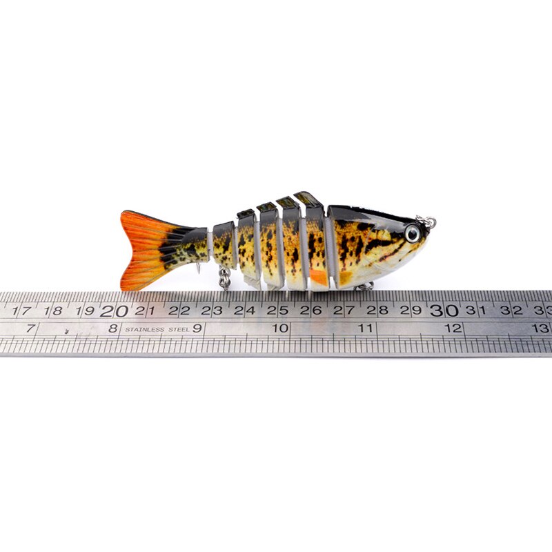 10cm 15.5g Fishing Lure 7 Sections Swimbait Fishing bait 6# Hook Fishing Tackle Multi Jointed Artificial Bait 5 Colors