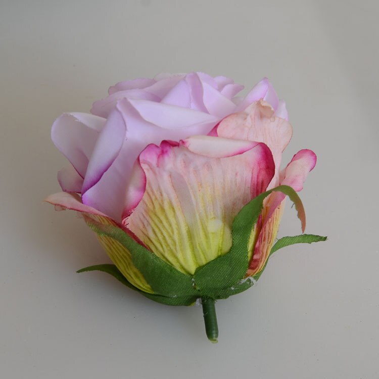 10 stk høj simulering rose blomst hoved silke blomst diy bryllup blomst væg baggrund dekoration rose  /7cm diameter silke blomst