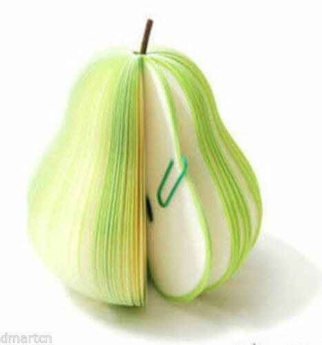 Bloc de notas con forma de fruta para niños, Bloc de notas con forma de fruta, forma de manzana, Kiwi, 9 formas: Pear