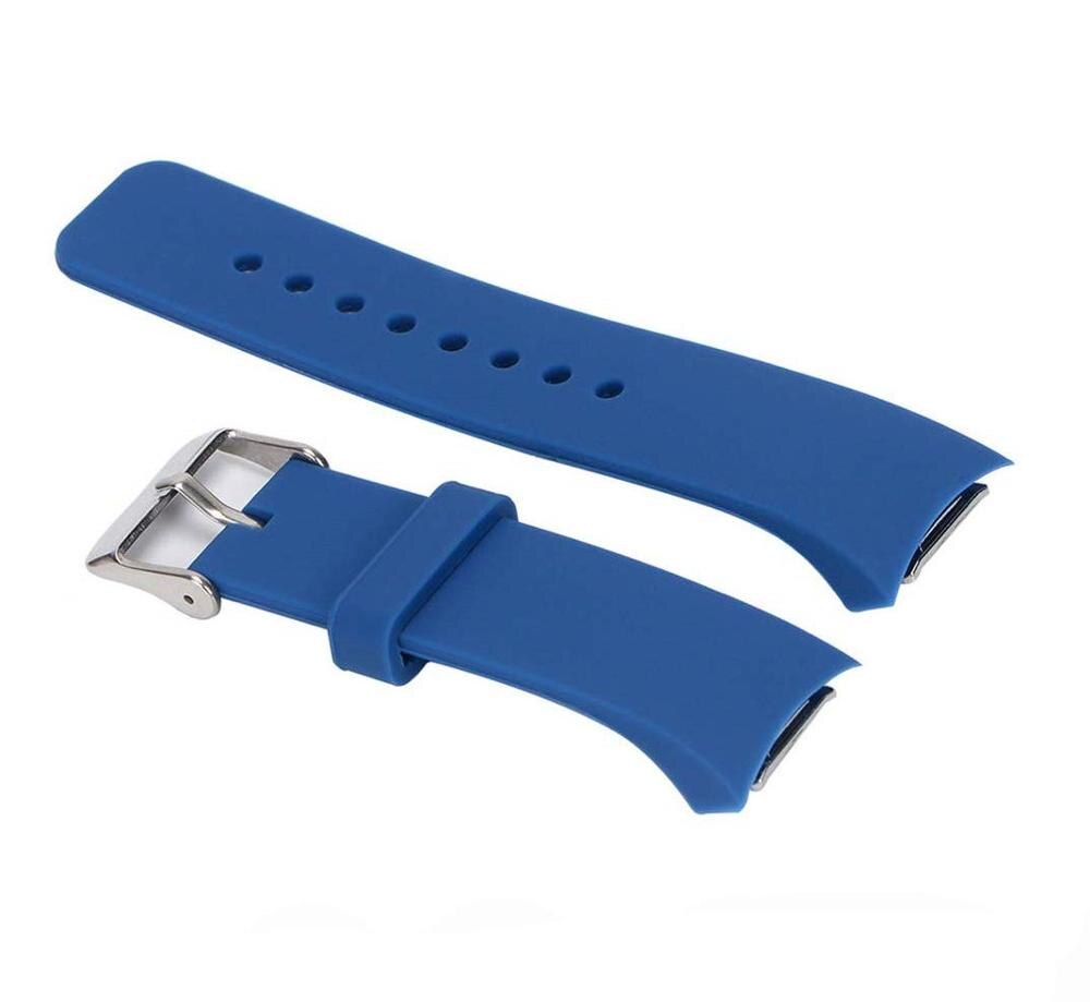 Horloge Band Voor Samsung Gear S2 SM-R720 Zachte Siliconen Sport Vervanging Band Polsband Armband Voor Samsung Gear S2 SM-R730: Donkerblauw