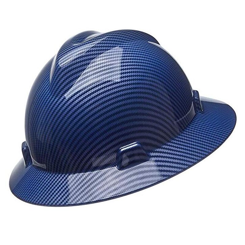 Safety Full Brim Hard Hat for Construction Railway Metallurgy Mine Work Cap Outdoor Protective Helmet: Blue