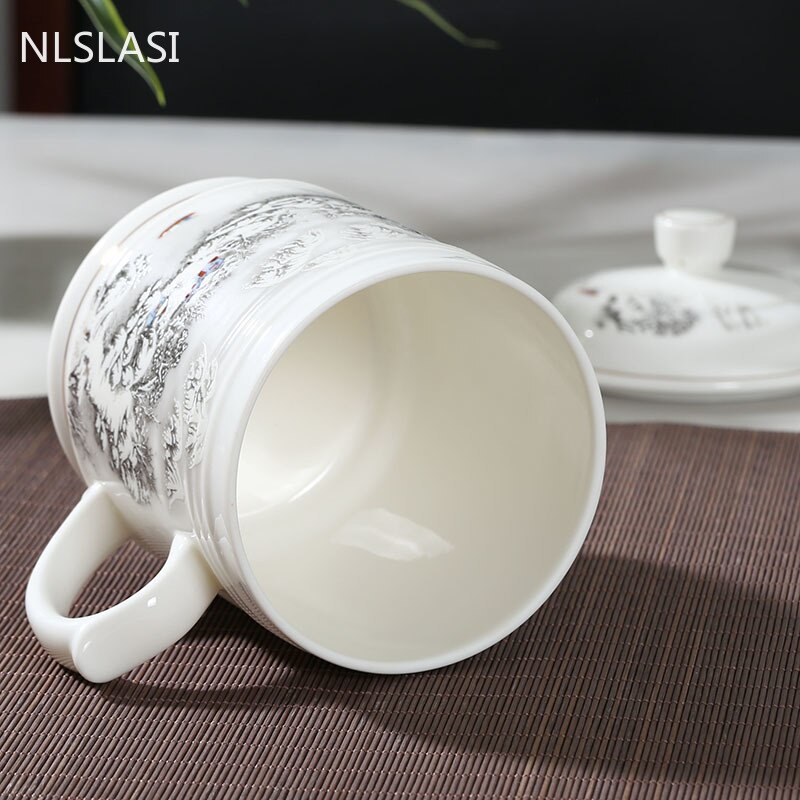 Jingdezhen Ceramic With cover Teacups Hand Painted Flower Pattern Master Teacup Boutiques Tea Ceremony Accessories Supplies