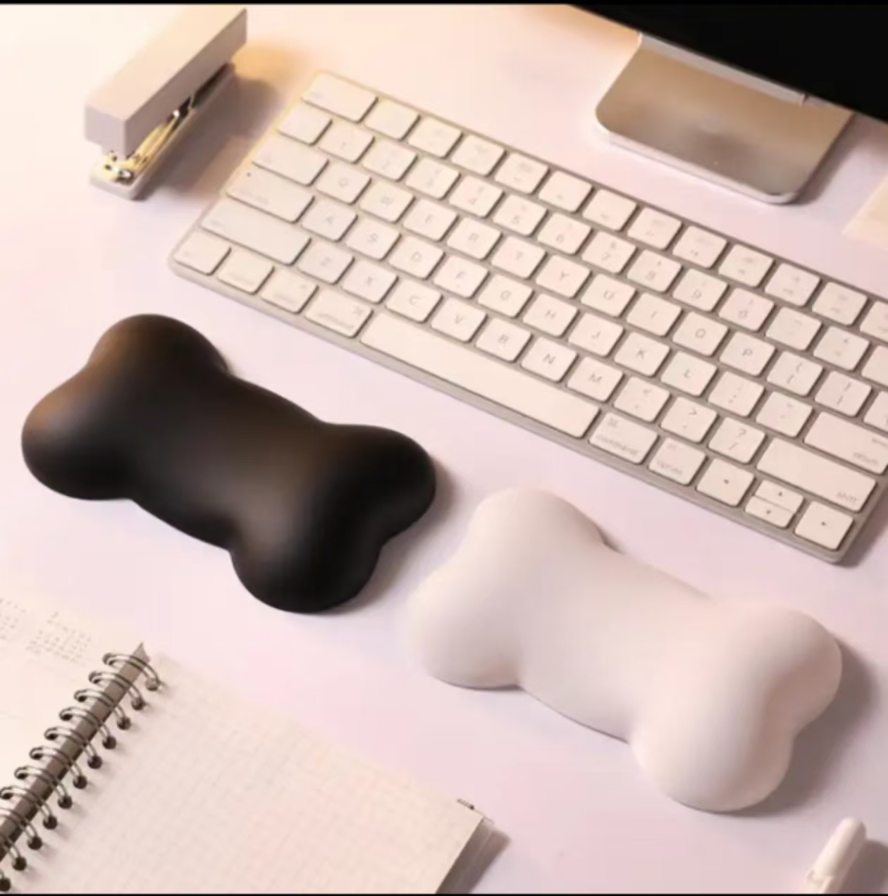 Alfombrilla de ratón bonita, soporte para reposamuñecas, alfombrilla de ratón ergonómica de silicona antideslizante para suministros de oficina, accesorios de decoración de escritorio: orange