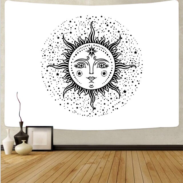 Mandala India tapiz del sol Luna pared artística decoración del hogar tapicería tapiz Hippie tarifa colgando de la pared decoración de la habitación de dormitorio: 15