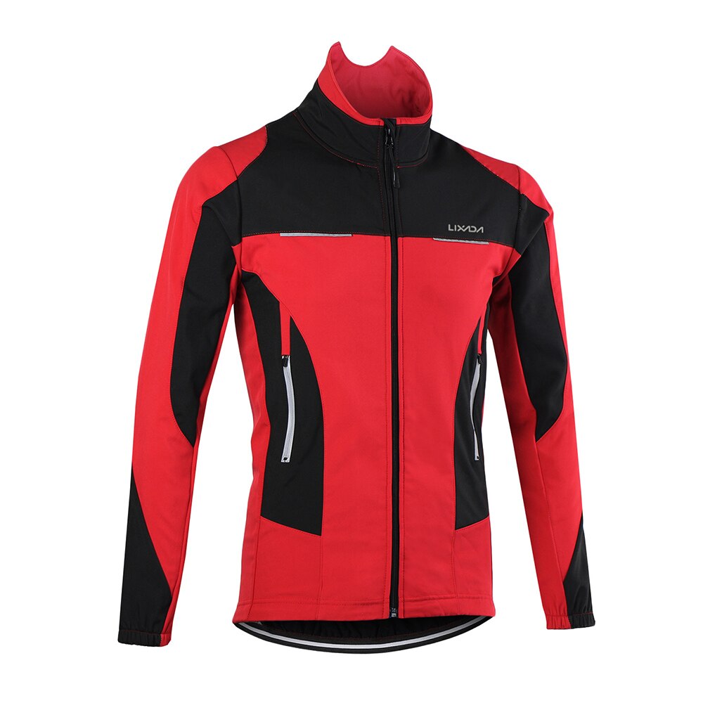 Lixada Mannen Outdoor Fietsen Jas Winter Thermische Ademende Comfortabele Lange Mouwen Jas Waterbestendig Rijden Sportkleding