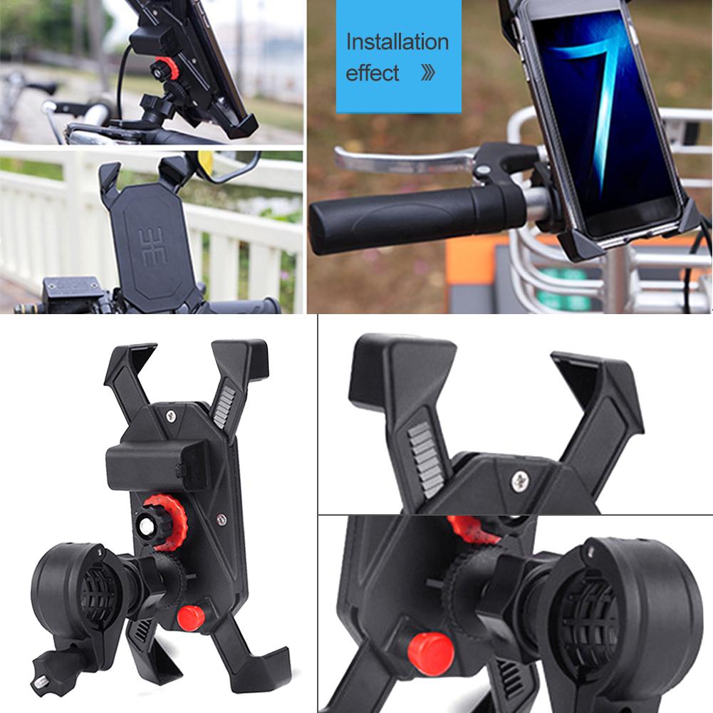 Motorcycle Mobile Phone Holder Bike Rechargeable GPS Navigation Holder Seat Charging USB Silicone X-grip Phone Stand