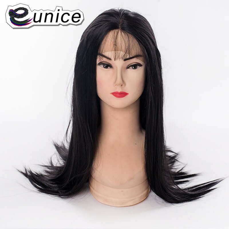 Eunice Hair 24" Ombre Blonde Brown/Green Body Wave Synthetic Wigs Natural Hair Glueless Synthetic Lace Front Wigs for Women