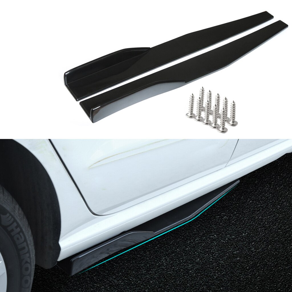 2 styks 75cm bil auto body kit sideskørter forlængelse splitter støbning trim