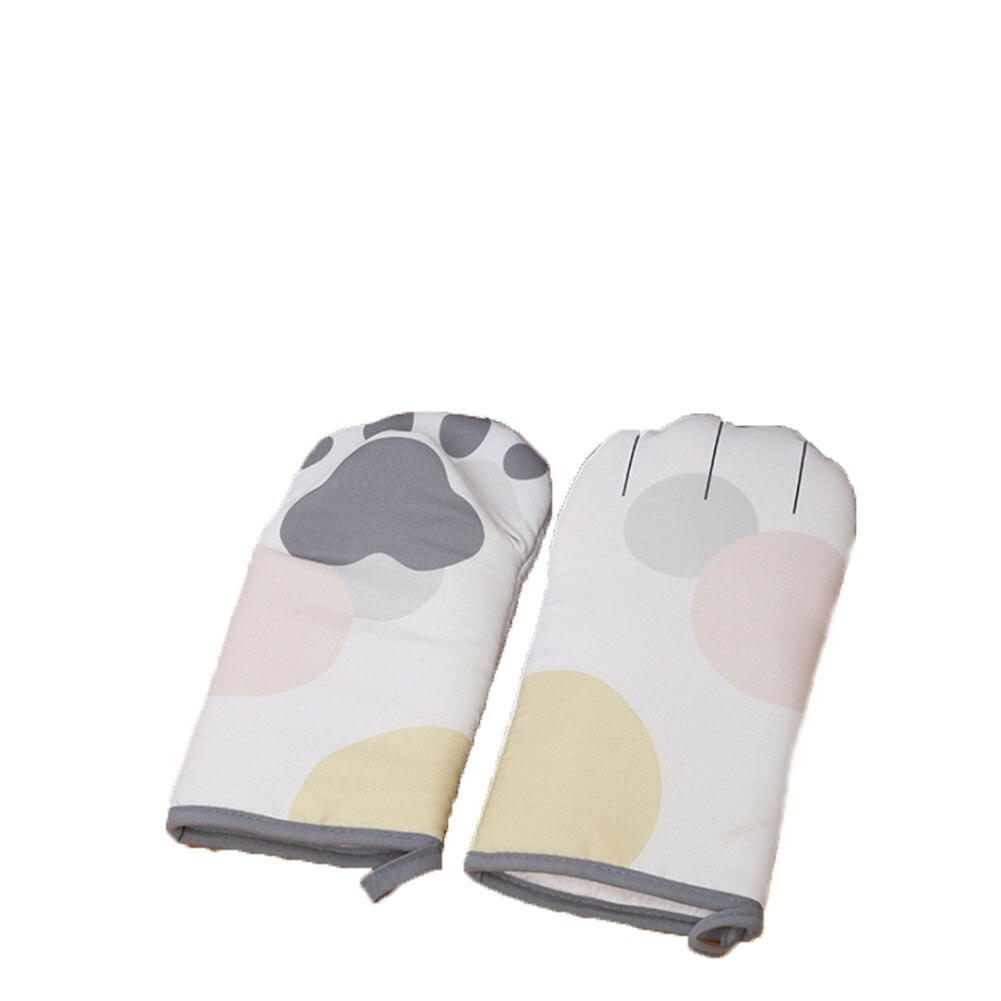 3d katten cartoon oven hittebestendige antislip ovenwanten: D