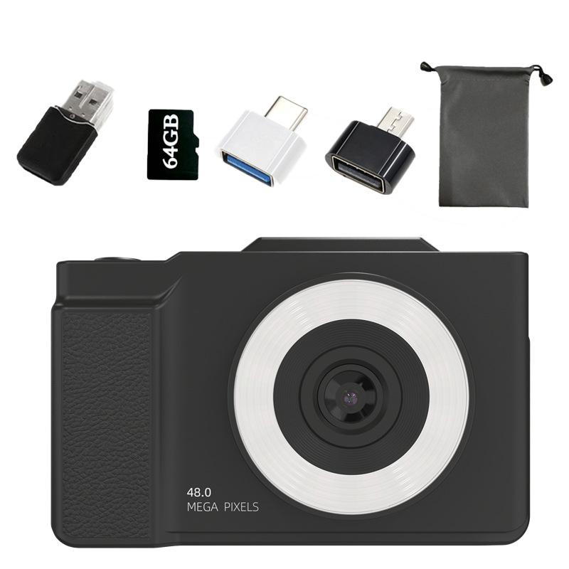 Xiaomi 4K Digitale Camera 6400w HD Flip Screen Camera Digitale Camera Kaart Camera Schieten Camera Student instapmodel CCD Camera: GRIJS