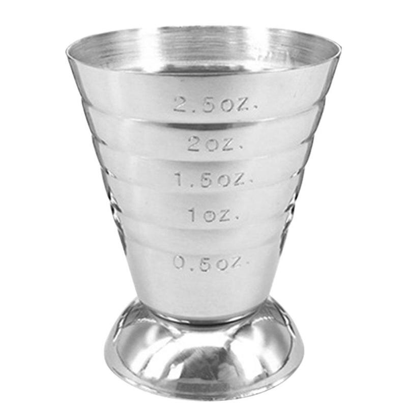 1PC 75ML Stainless Steel Measure Cup Cocktail Tool Bar Mixed Drink Accessories 3 In 1 Cocktail Tools Bar Jigger Cup: Default Title