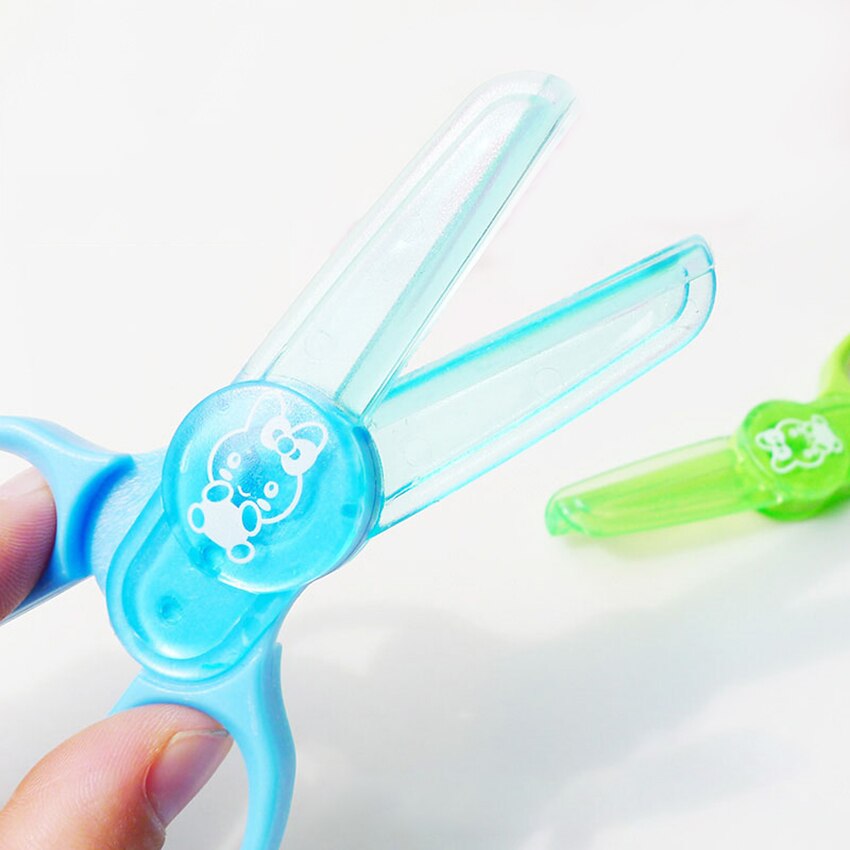 Safe Plastic Mini Scissors Kids Handmade DIY Album Paper Cutter Craft Art Protection Scissors Early Learning School Supplies