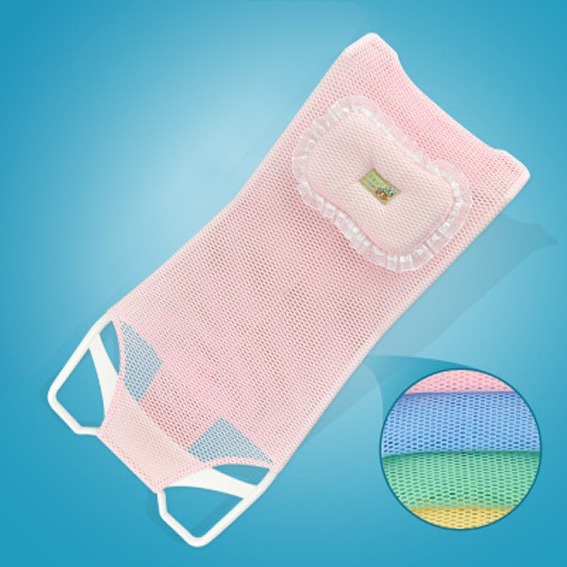 Baby Bath Non-slip Safety Net Mat Newborn Infant Bathing Pad Baby Shower Bath Support Cushion Pillow