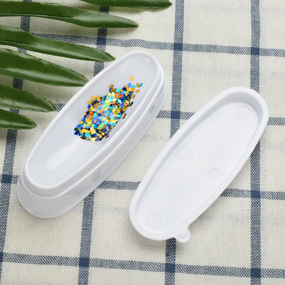 Nail art værktøj fransk smile linje spids akryl pulver guide box sag dyppebakke form