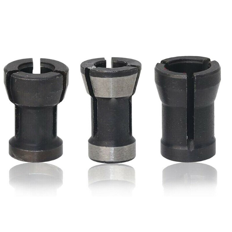 1/3pcs 6mm-8mm HSS Router Bit Collets Chuck Adapter Trim Molding Machine Tools