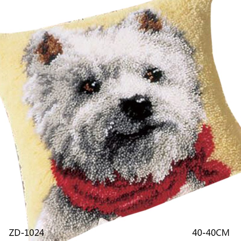 Animal Series DIY Latch Hook Rug Kit 3D Segment Embroidery Pillow Wool Cross Stitch Carpet Set