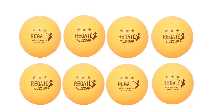 10 unidades/lote de pelotas de tenis de mesa sin costuras, 40mm, 3 estrellas, Material, de alta resistencia Pelotas de Ping Pong, sin logotipo, Pingpong: Orange(with Logo)