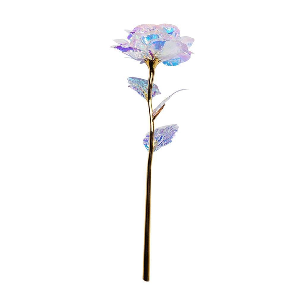 Valentinsdag 24k folie belagt rose måke rose varer evig kjærlighet bryllup dekor dekor elsker belysning rose: Enkelt gylden rose