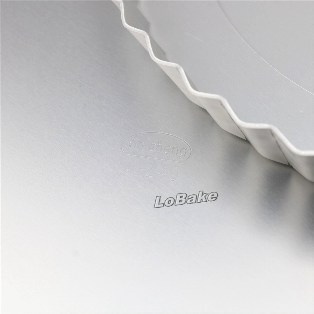 9.5 tum lös botten aluminium anodisering rund krysantemum vågig pajform pizza sten pannkaka cheesecake form disk gör det själv bageri