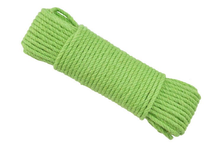 6mm brede naturfarve jute reb duty sejlgarn hamp snoet snor makramesnor diy håndværk håndlavet dekoration kæledyr ridser 20m: Grøn