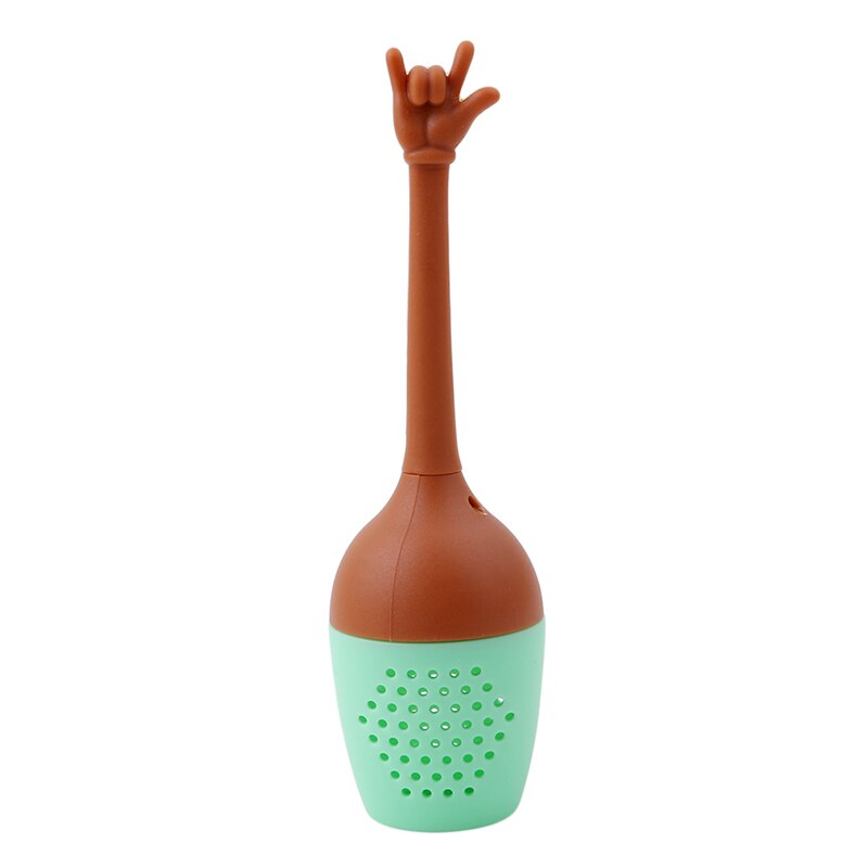 Grappig Hand Gebaren Thee-ei Zwarte Thee Zeef Siliconen Loose Leaf Herbal Spice Houder Thee Brouwen Gereedschap