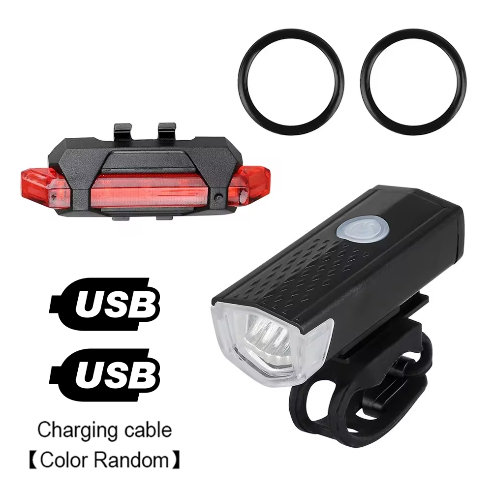Fahrradlicht-einstellen, Frontlicht mit Rücklicht, wiederaufladbar über USB, einfach zu installieren, 3 Modi, Fahrradzubehör für das Fahrrad, Straße, MTB: Burgunderrot