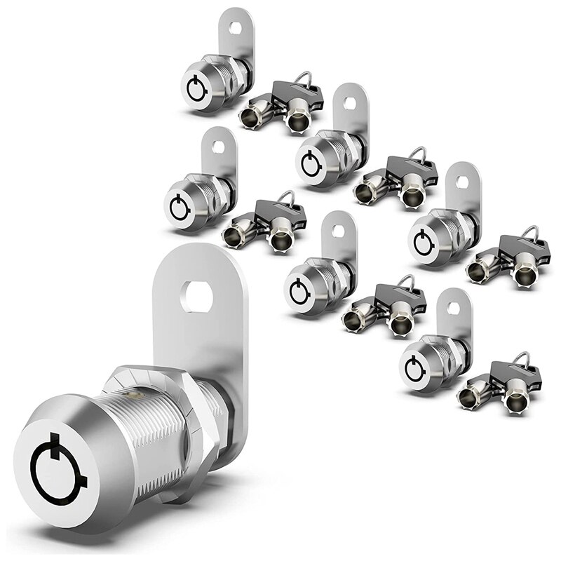 6 Pack Upgraded Cam Lock RV Storage Locks, Keyed Alike Cabinet Locks for RV Storage Door Tool Box Drawers: white