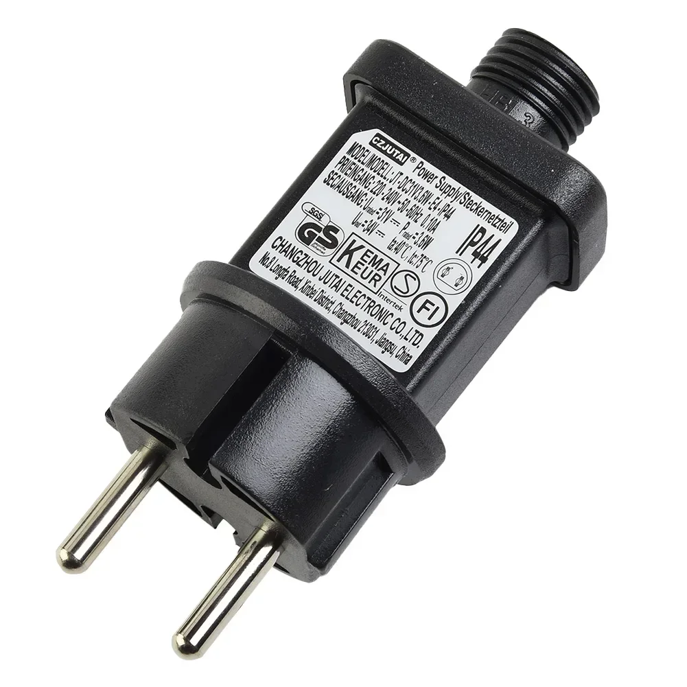 Netzteil-Adapter, LED-Lichterkette, Transformator-Treiber, IP44, 31 V, max. 3,6 W, Schutzklasse IP44, für Iciclet-Lichter und Projektoren
