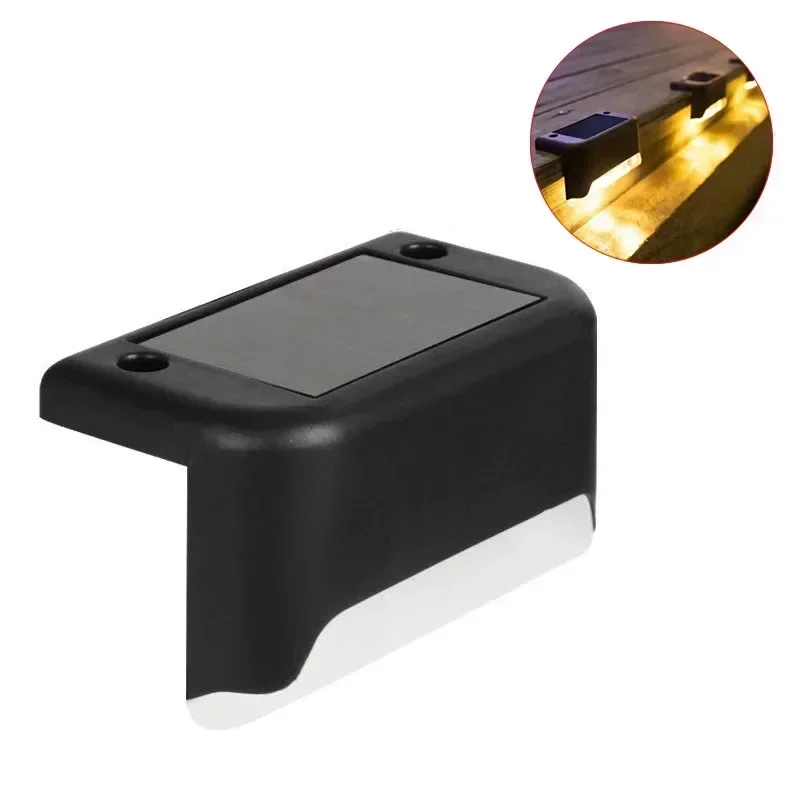 1-10 stk. solcelledrevne terrasselamper udendørs trinlamper vandtætte led-solcellelamper til gelænder trapper trinhegn have terrasse og sti: Måneblå