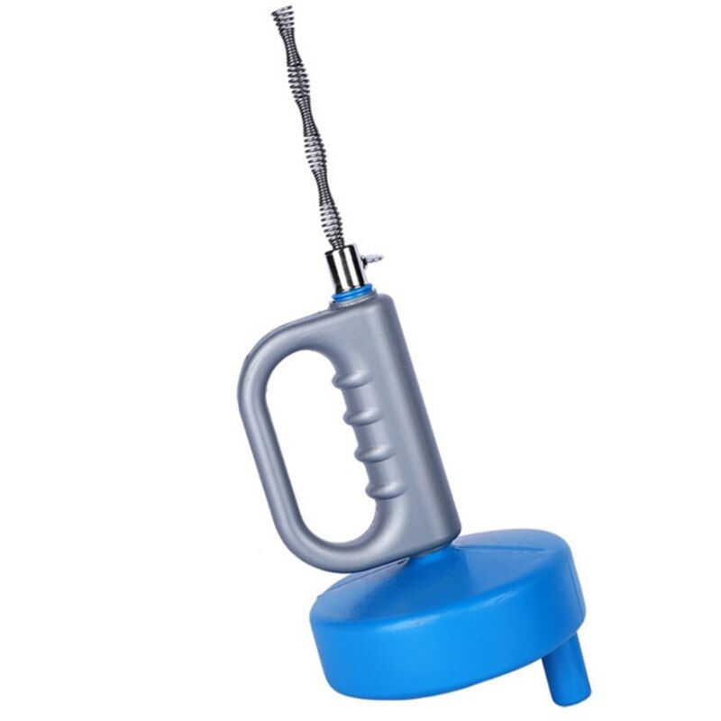 Drain Clog Remover Tool Hand Crank Carbon Steel Sink Snake Cleaner Drain Auger Sewer Toilet Dredge Blue Hand Crank