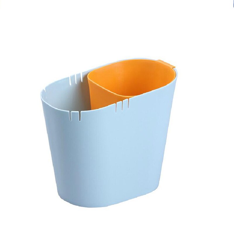 Kitchen Trash Can Recycle Bin Stacked Sorting Trash Bin Household Dry And Wet Separation Waste Bin Rubbish Bin for Bathroom: Sky Blue