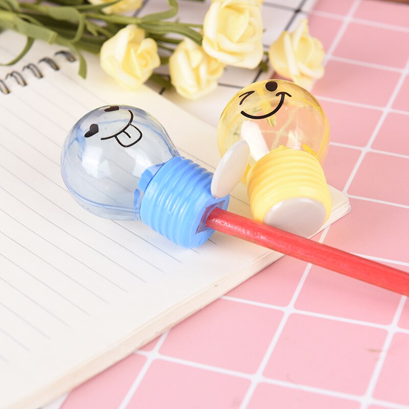 para niños, papelería, Sacapuntas de plástico con forma de bulbo, artículos escolares, 6*4*2,5 cm
