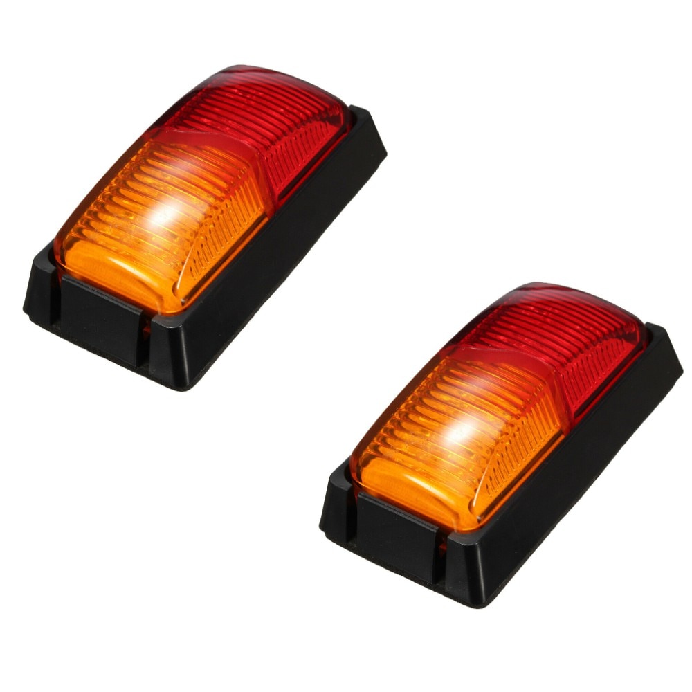 Fuleem 2Stck 10-30V 8 LED Bernstein und verrotten Seite Marker Licht Freiheit Lampe Anhänger Lkw Wasserdicht