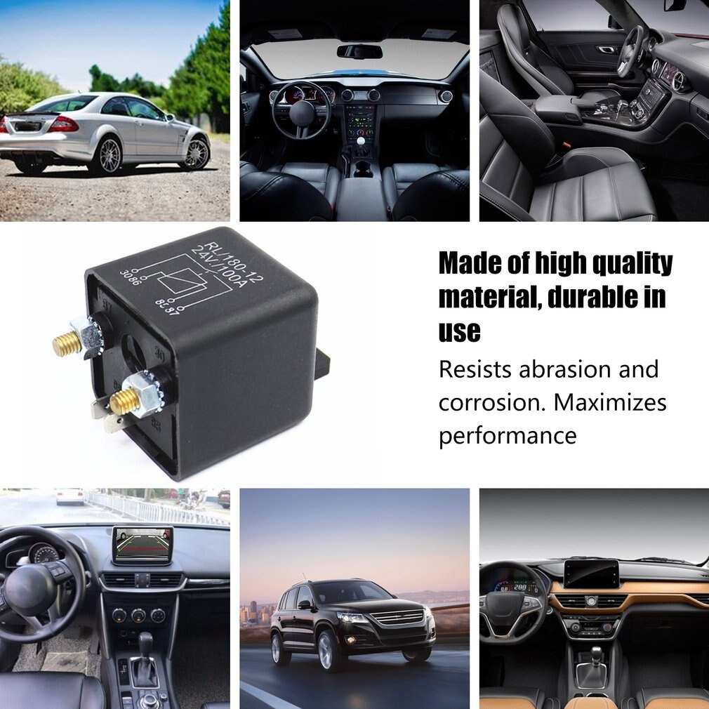 Hoge Stroom Relais Startrelais 100A 12V/24V Power Automotive Zware Stroom Start Relais Auto Relais Vrachtwagen motor Relais RL180