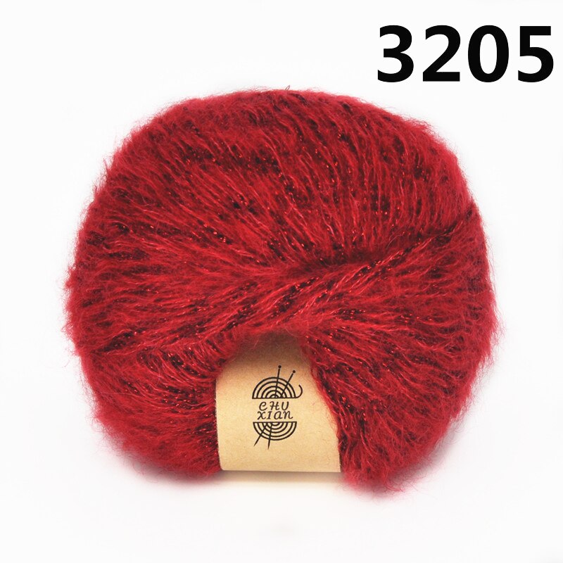 50G/Bal Mohair Wol Heldere Zijde Garen Voor Hand Breien Sjaal Trui Hoed: 3205