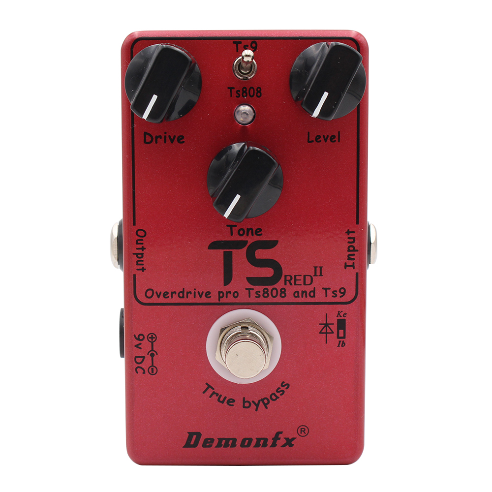 Compresor Demonfx/Overdrive/Booster Pedal de efectos de guitarra de con True Bypass: Rojo
