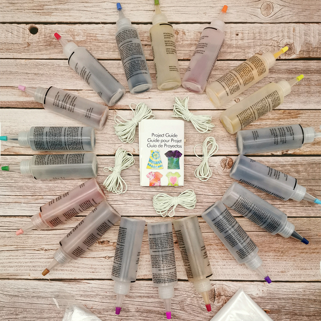 18 Flessen Tie-Dye Kit Katoen Linnen Kleding Kleurstoffen Niet Giftig Diy Dye Kit Verf Kleuren Kunst kleding Voor Kleurstoffen Verf D3: 18 colors