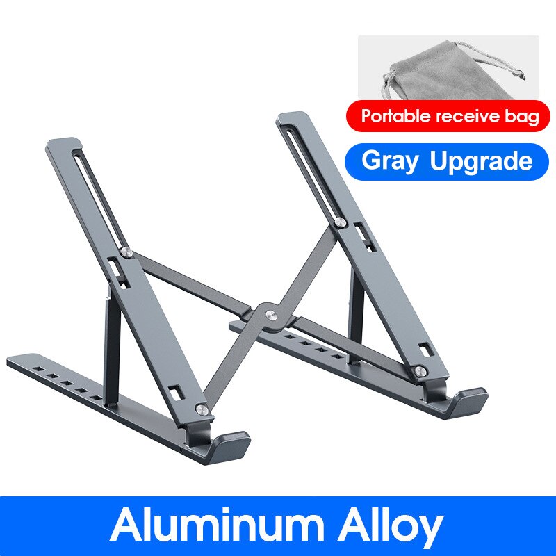 Laptop Stand Adjustable Aluminum Alloy Notebook Stand Computer Tablet Stand Compatible with Air Pro Dell HP Lenovo Holder Riser: N3 upgraded grey