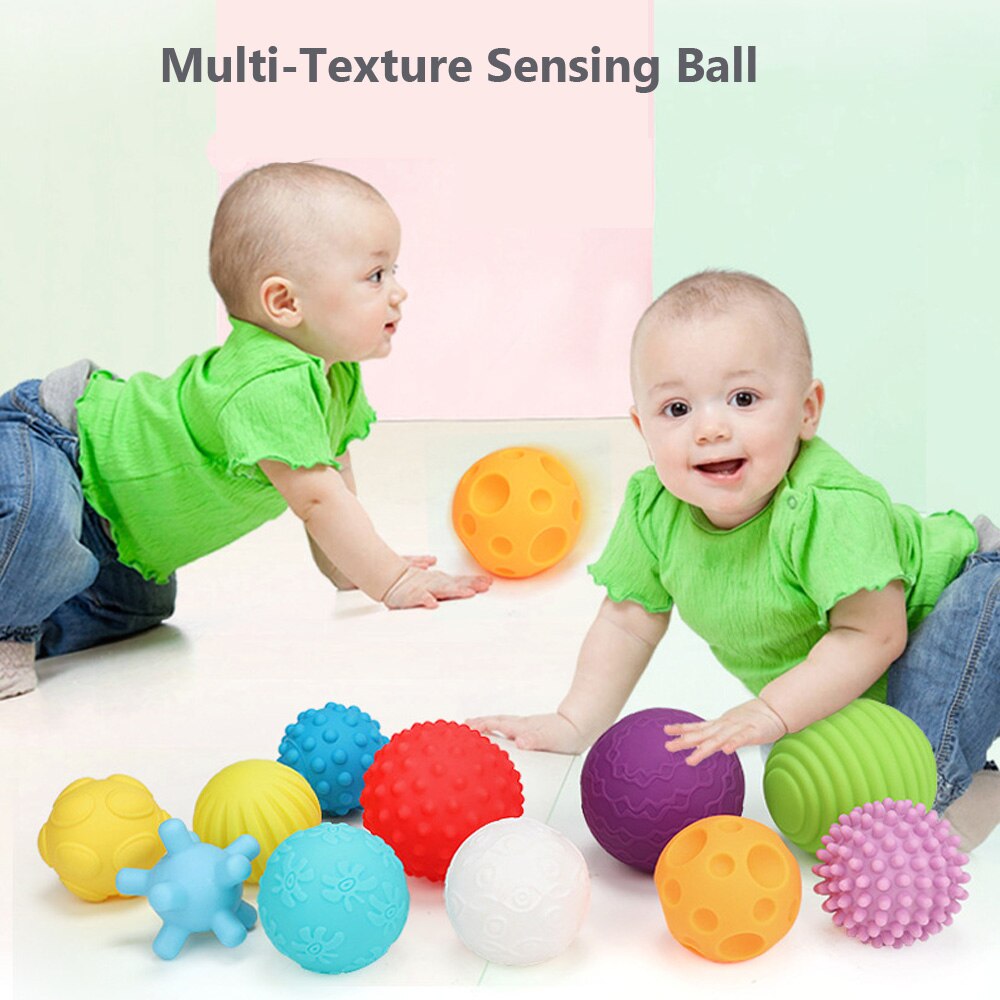 6/11pcs Rubber BPA Free Balls Multi-Texture Baby Sensing Ball Develop Tactile Senses Touch Hand Teether Training Soft Balls Toys