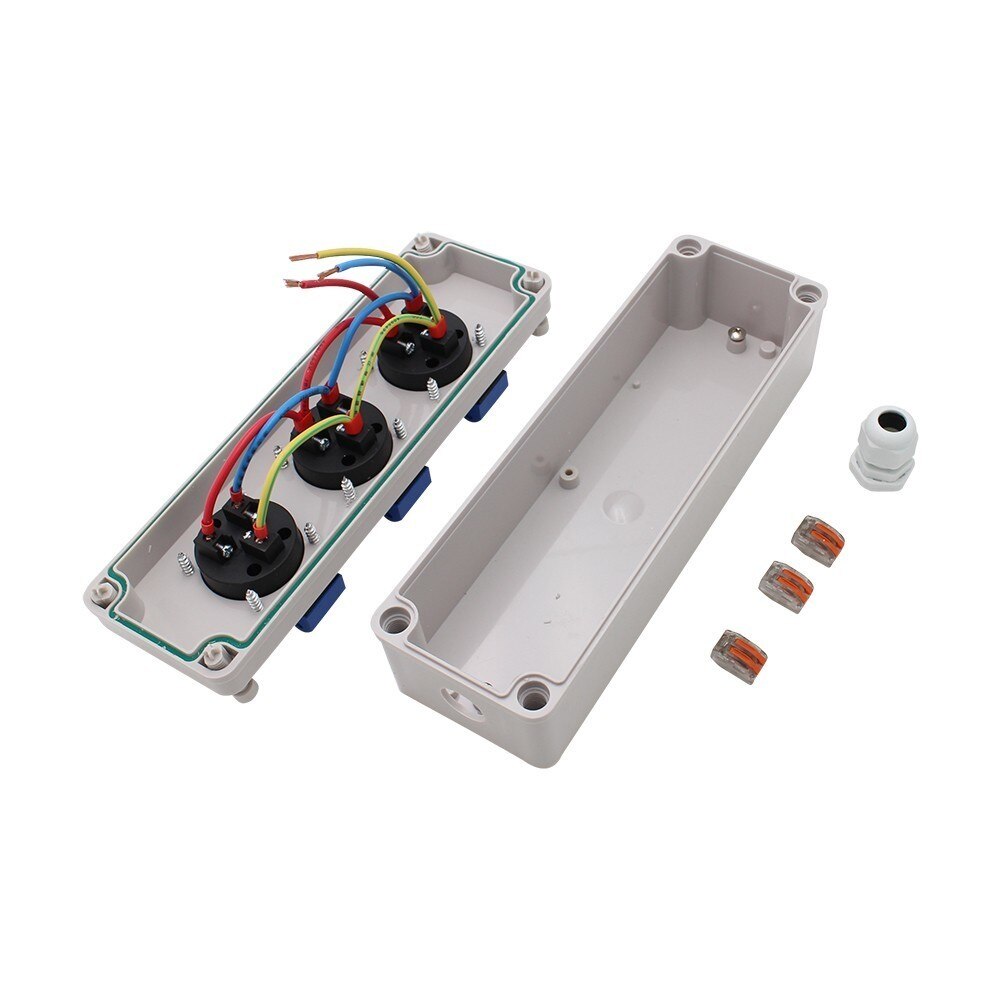 Plastic Waterdichte Socket Doos Huishoudelijke Socket Junction Box Outdoor Regendicht Socket Doos Ontmoette Wartels en Draadconnectors: M-socke003