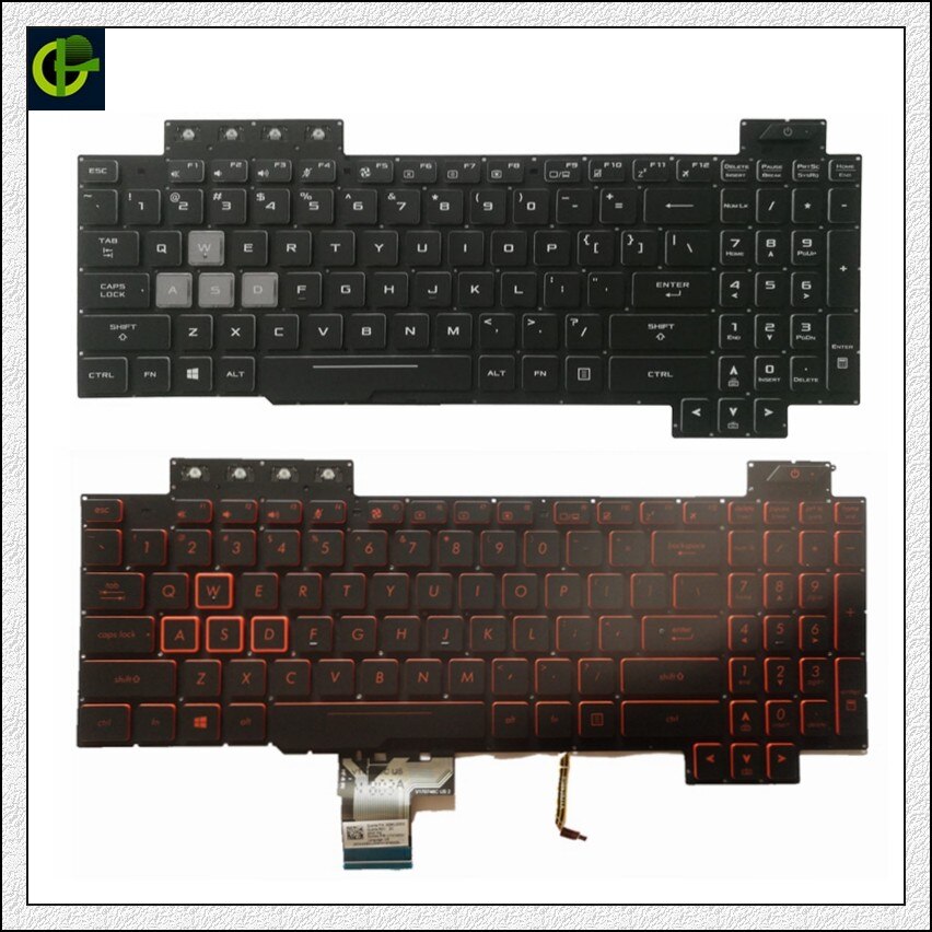 English Backlit Keyboard for ASUS ROG fx80 fx80ge fz80g zx80g FX86 FX86S FX86F FX86FX fx504 fx505ge fx505gm FX705 gl703 US