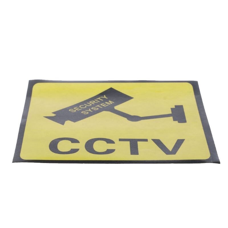 5PCS Warning Stickers CCTV SECURITY SYSTEM Self-adhensive Safety Label Signs Decal 111mm Waterproof DGZ