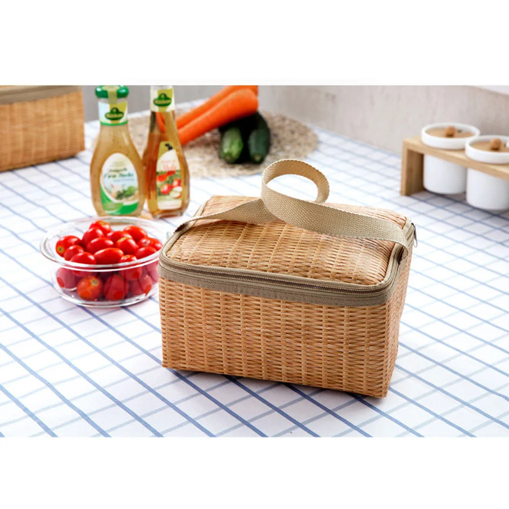 Izolowany termicznie pojemnik na torbę Wodoodporna i izolacja termiczna Tote Bento Lunch Box Etui Torba na lunch Damska mała torba na lunch
