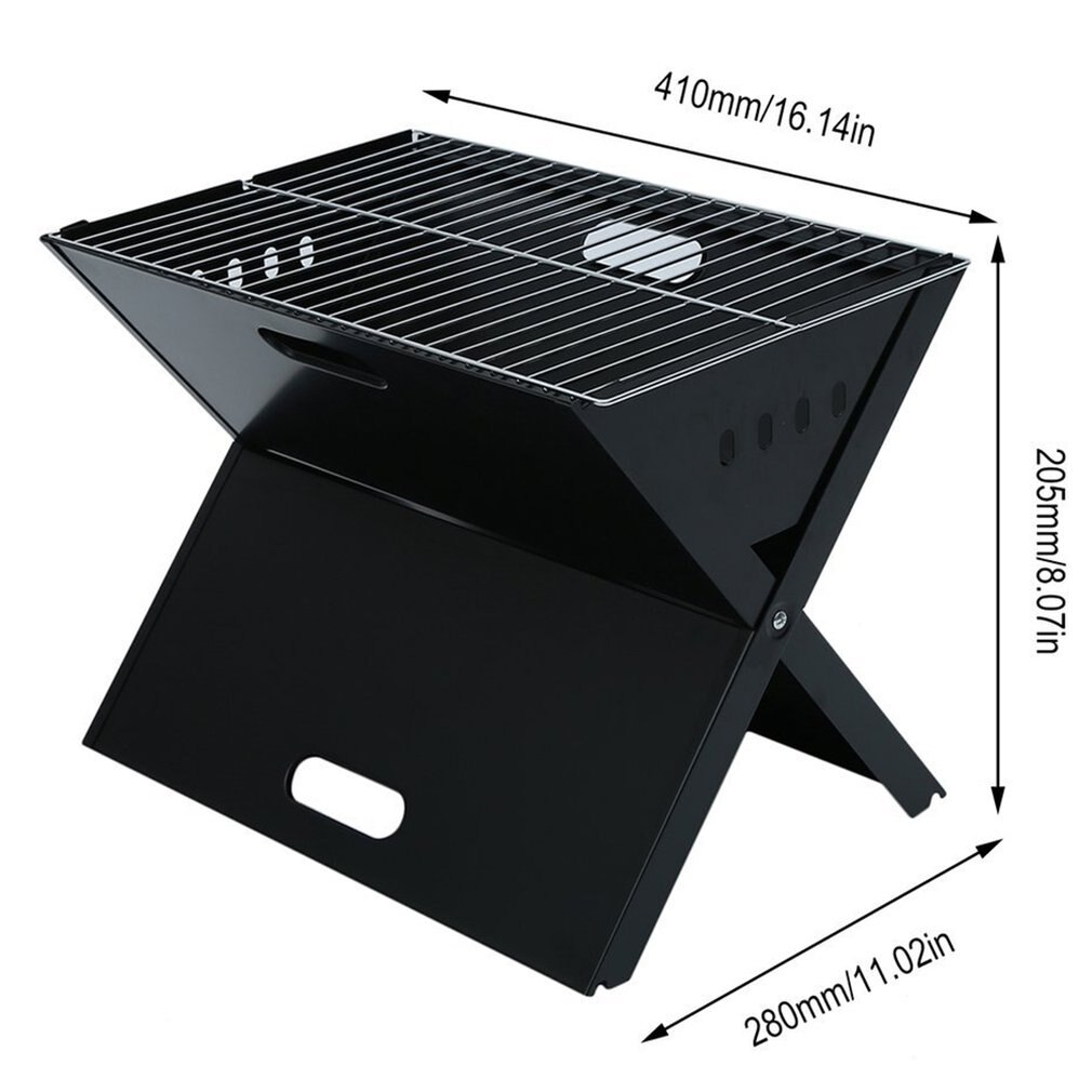 Two-sided collapsible grill for household outdoor barbecue convenient BBQ grill simple barbecue grill