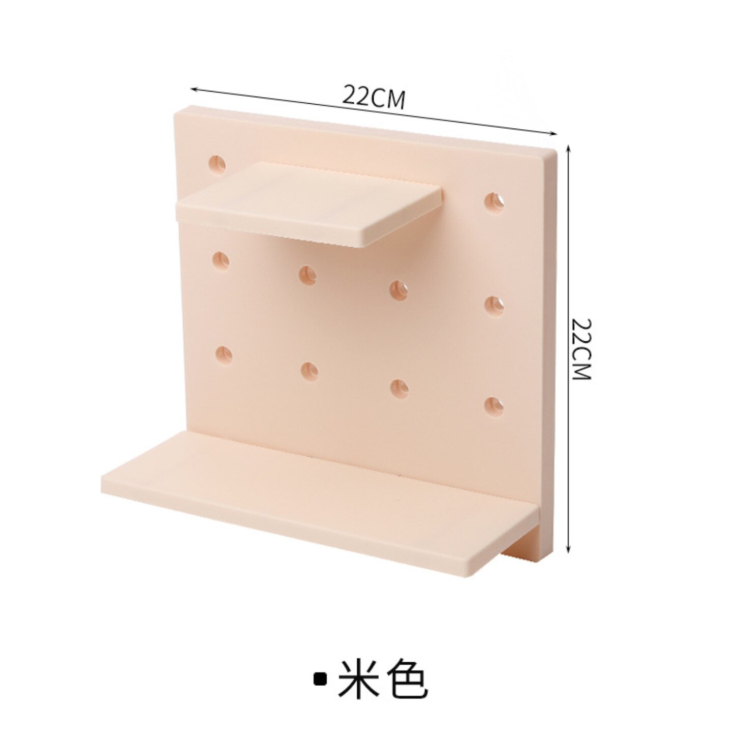 Kawaii organizador Ins estante de almacenamiento 10 unids/set decoración de la habitación de estante de pared agujero Junta baño estanterías de Accesorios de escritorio: beige